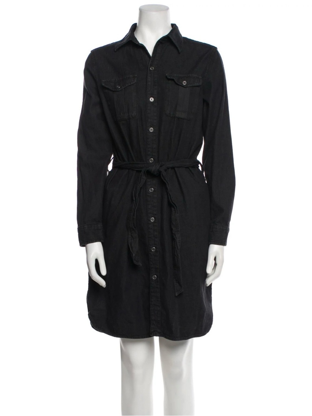 Lauren Ralph Lauren Denim Black Dress Size Medium PTP 20” EUC